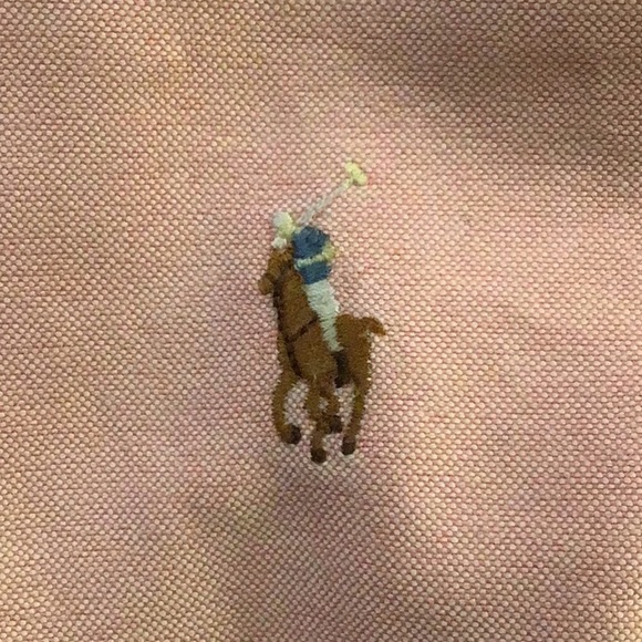 Ralph Lauren solid pink Yarmouth Black Label cotton Oxford shirt. Size 16-34. - Picture 3 of 7